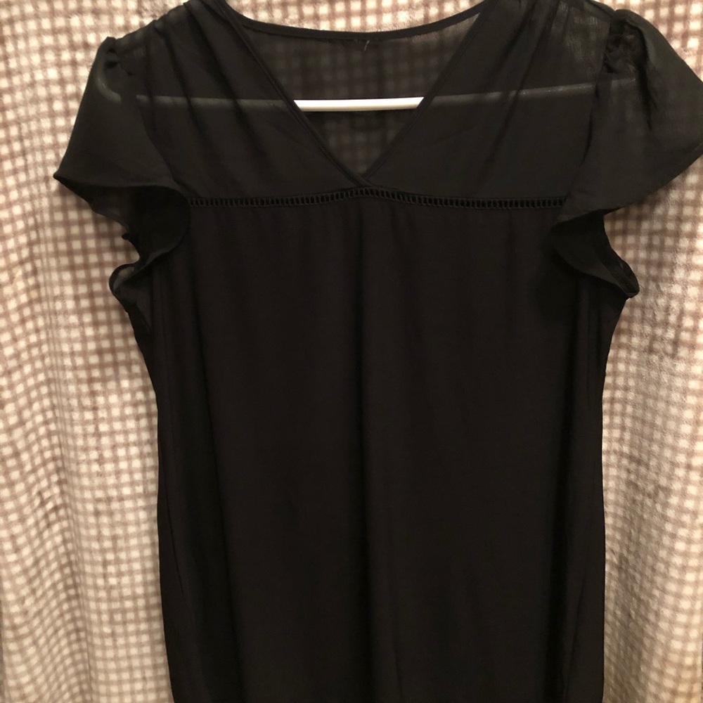 White House Black Market flutter sleeve shirt